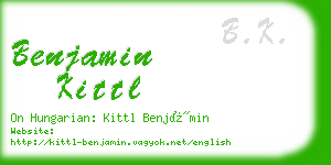 benjamin kittl business card